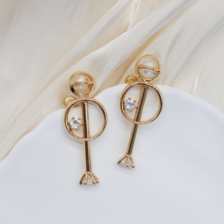 Orbit Pearl Drop Earrings