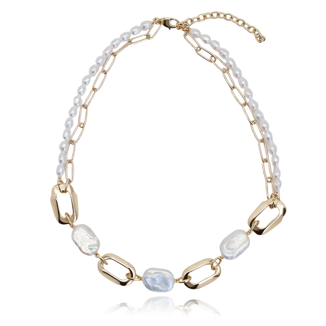 Aurielle Pearl Link Necklace