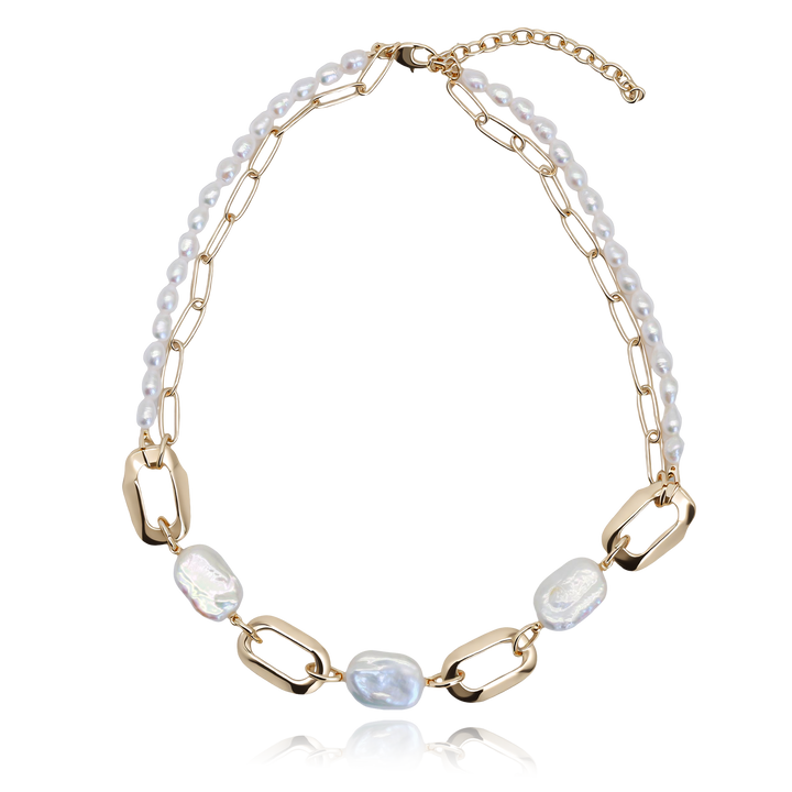 Aurielle Pearl Link Necklace