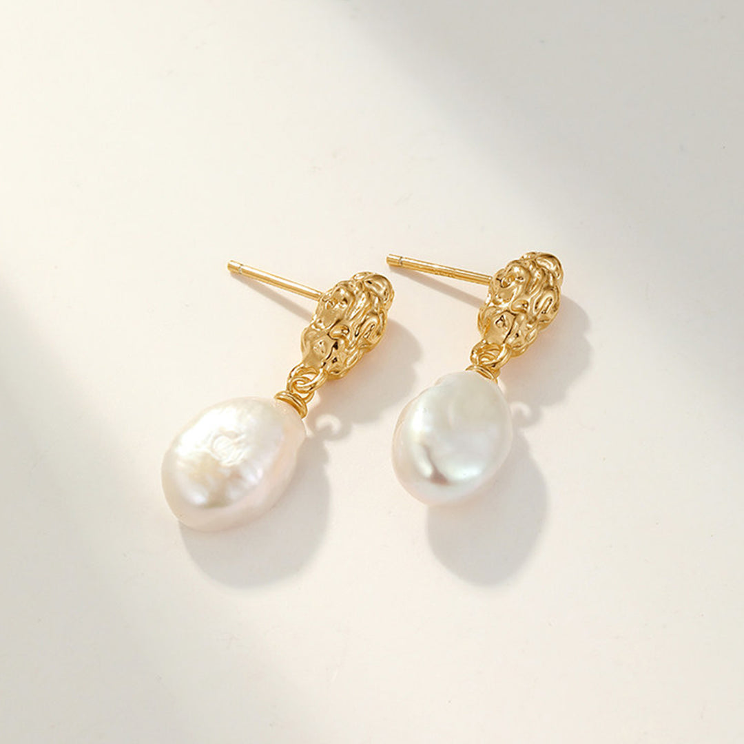 Baroque Drop Pearl Earrings