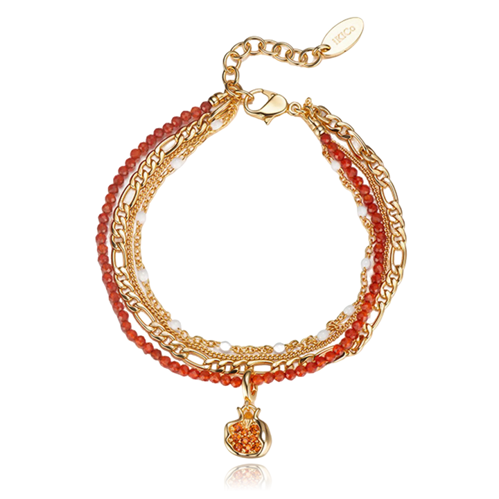Scarlet Fortune Layered Bracelet