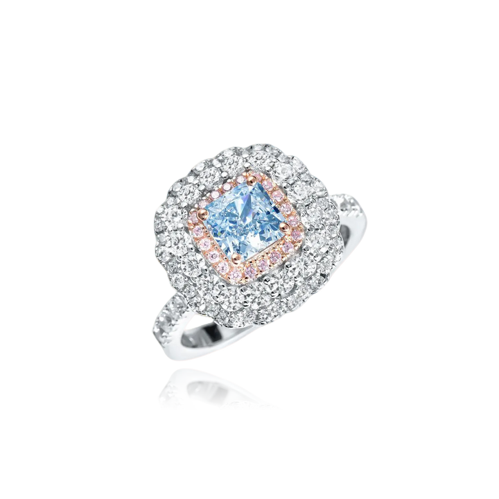 Azure Crown Silver Gem Ring