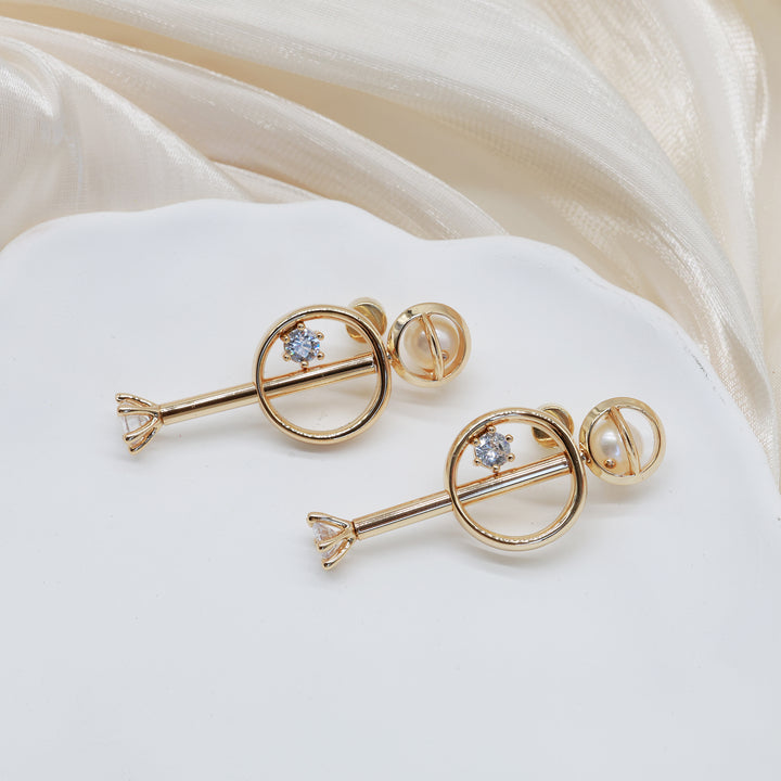 Orbit Pearl Drop Earrings