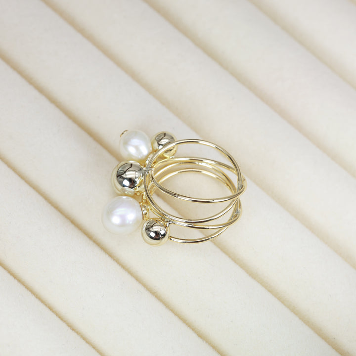 Orbit Pearl Cluster Ring