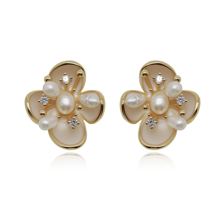 Bloom Pearl Flower Earrings