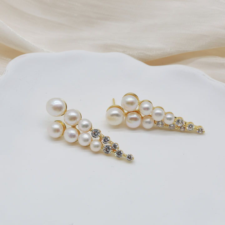 Pearl Cascade Crystal Earrings