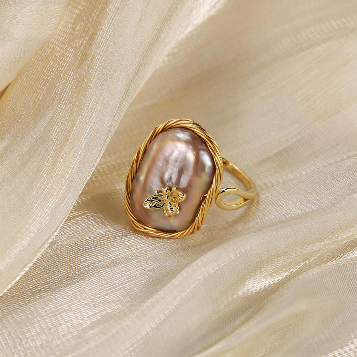 Honey Muse Pearl Statement Ring