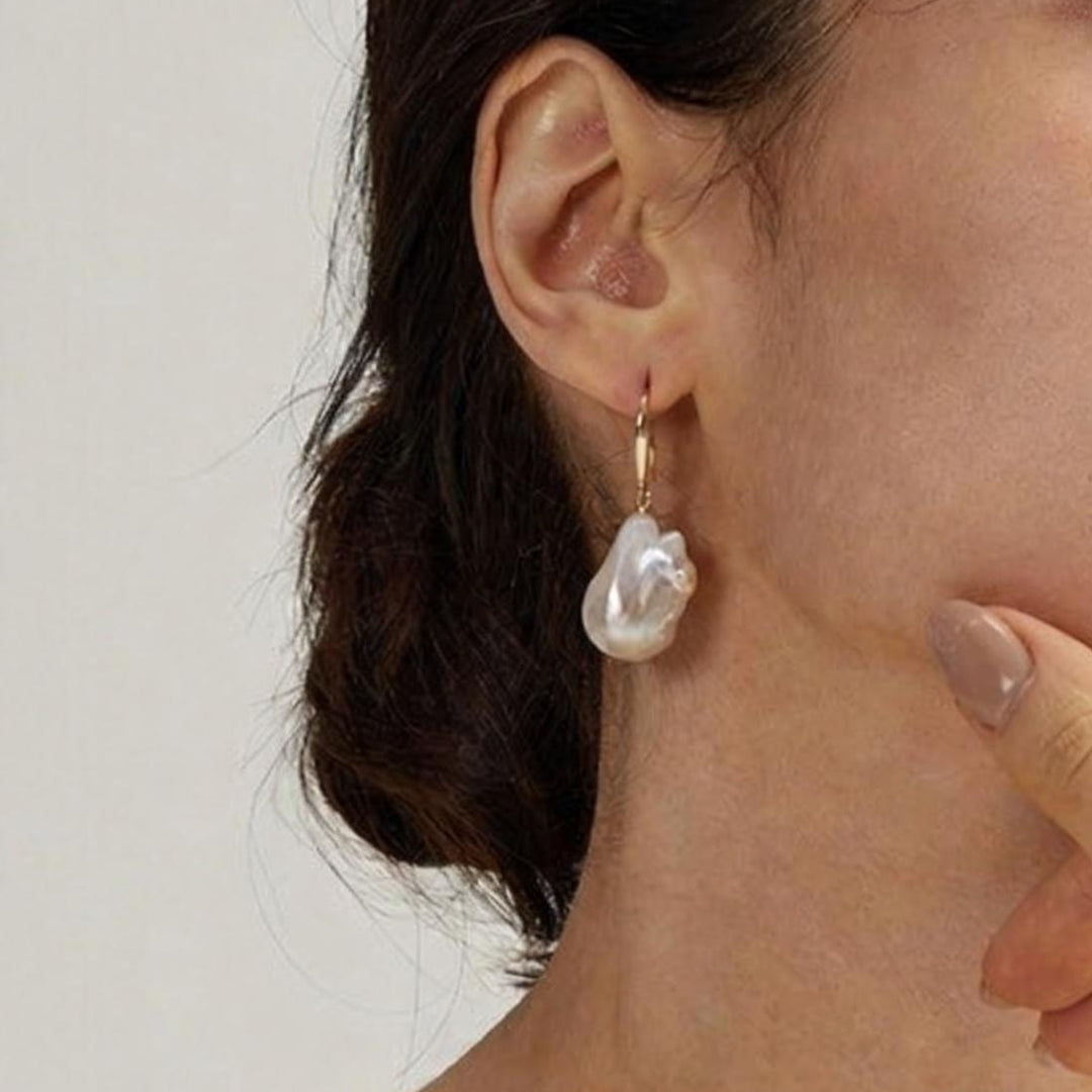 Natural Form Baroque Pearl Earrings