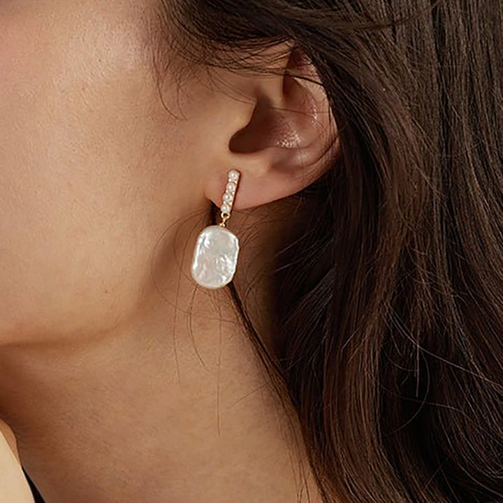Modern Muse Pearl Dangle Earrings