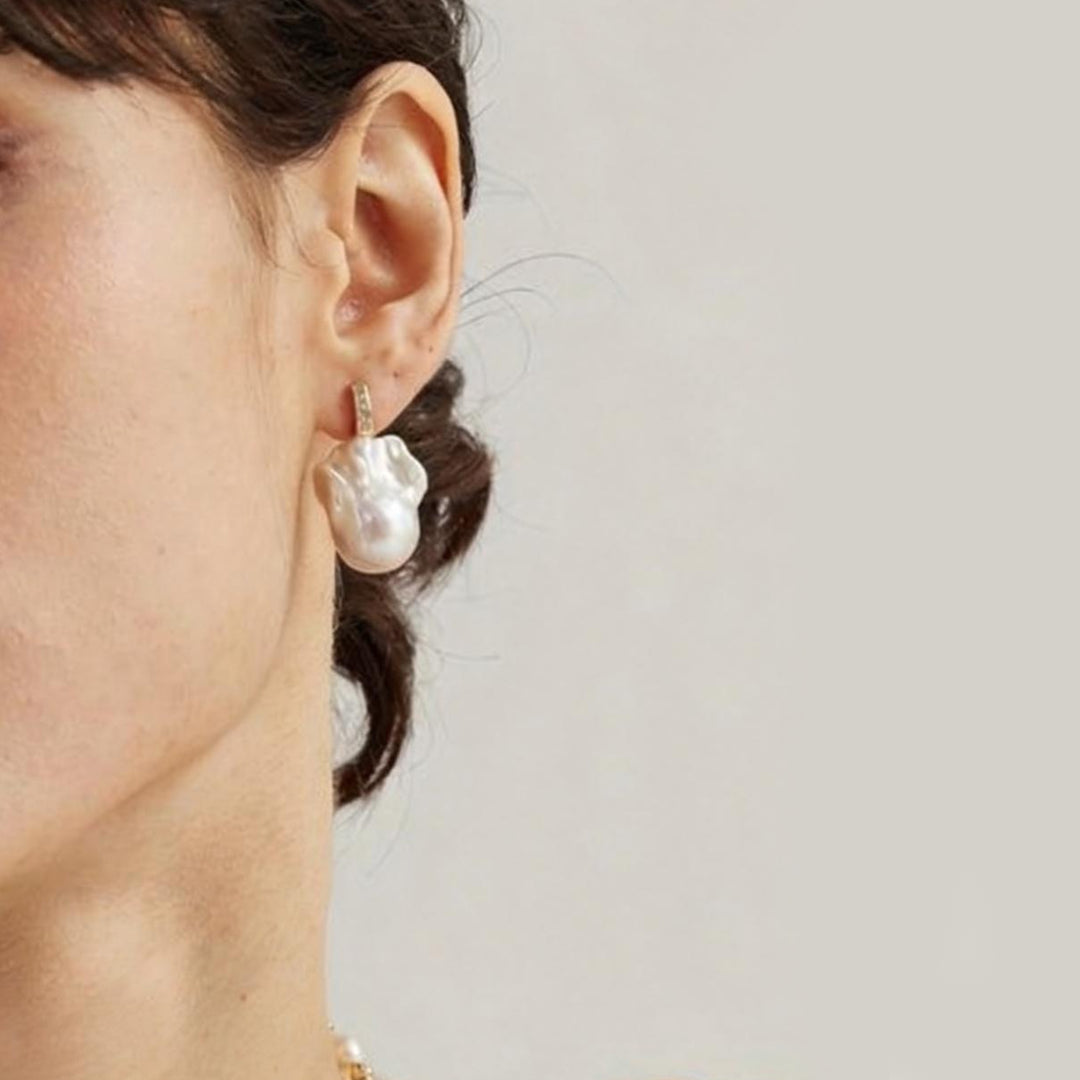 Petal Glow Baroque Pearl Earrings