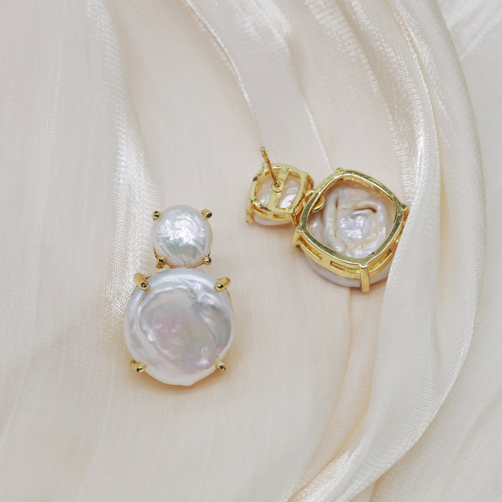 Luna Pearl Duo Earrings