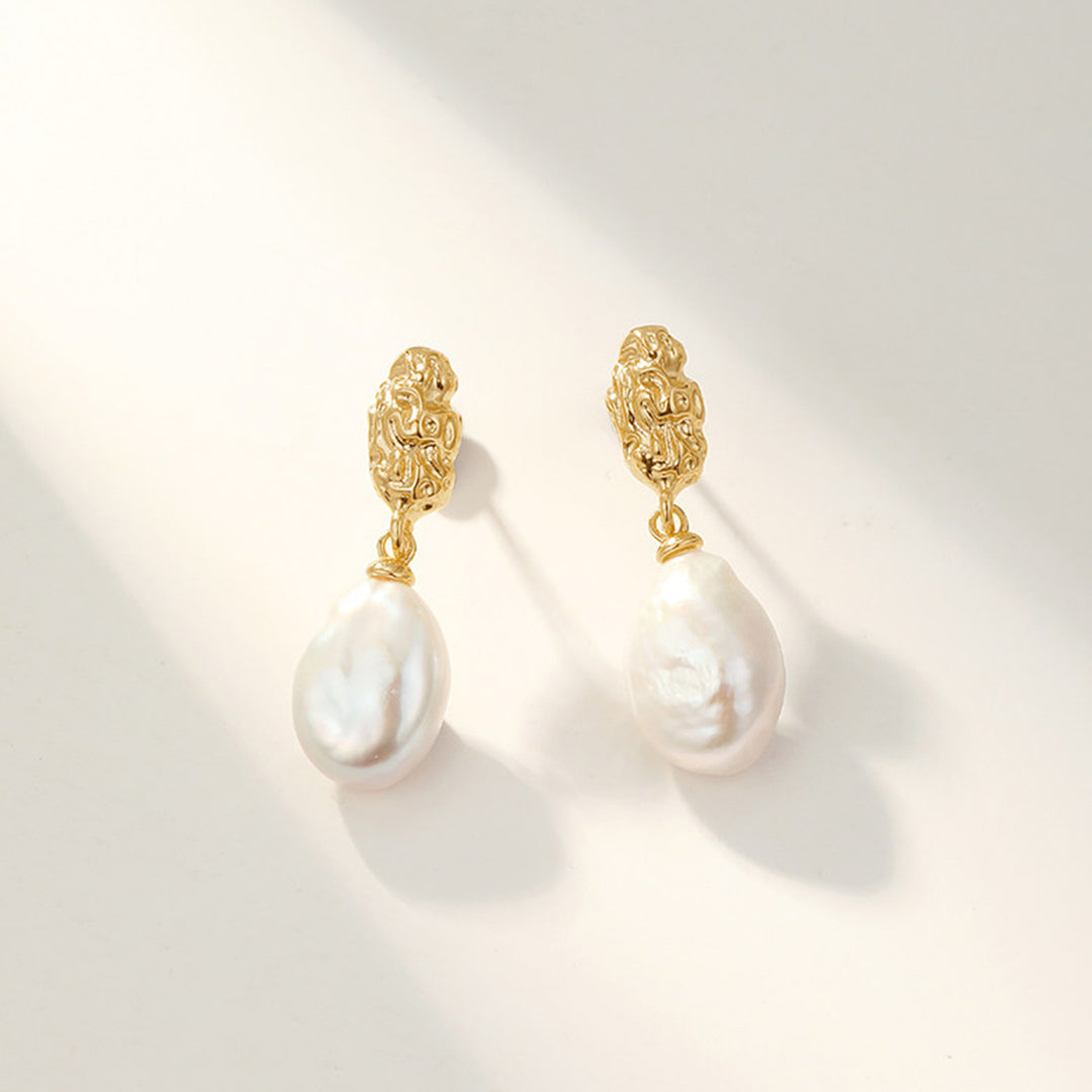 Baroque Drop Pearl Earrings