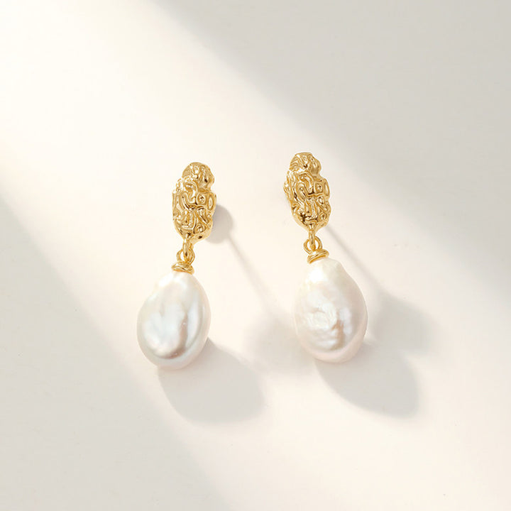 Baroque Drop Pearl Earrings