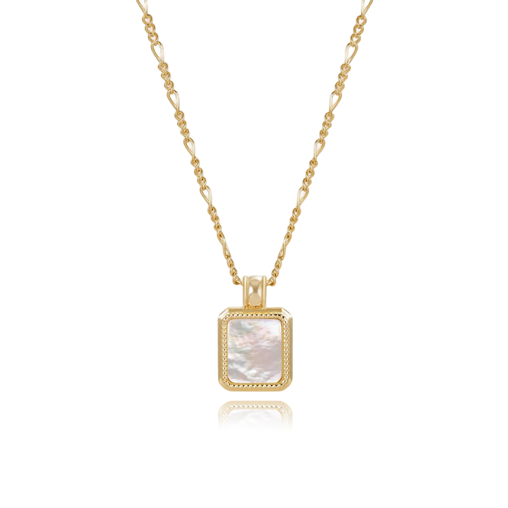 Mother-of-Pearl Gemstone Pendant Necklace