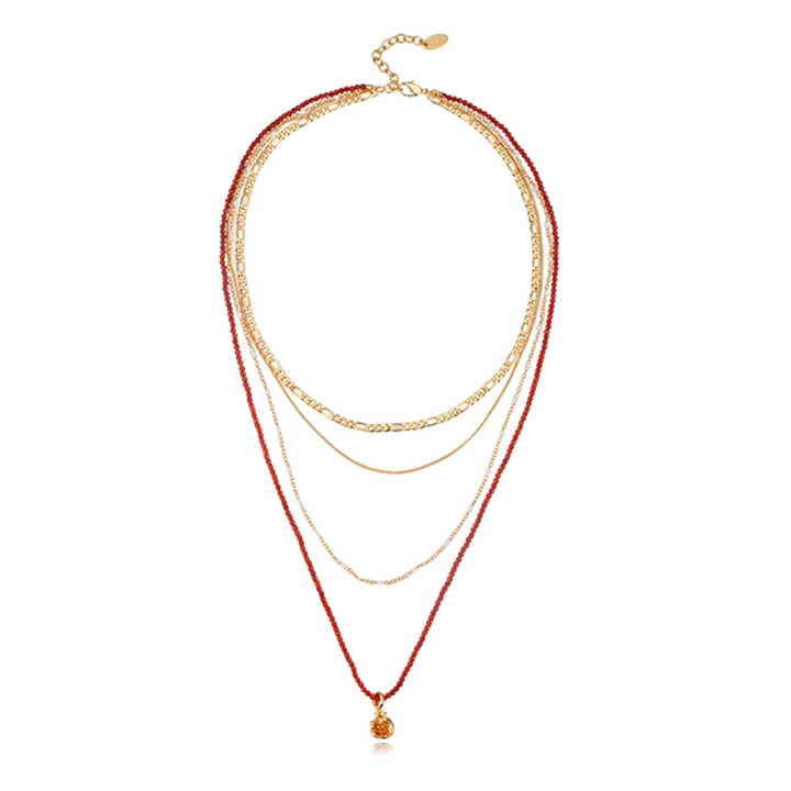 Scarlet Fortune Layered Necklace