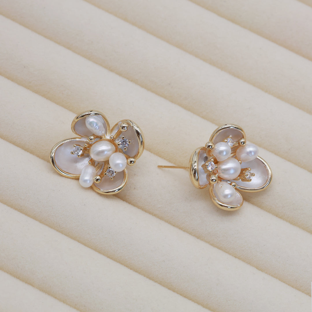 Bloom Pearl Flower Earrings