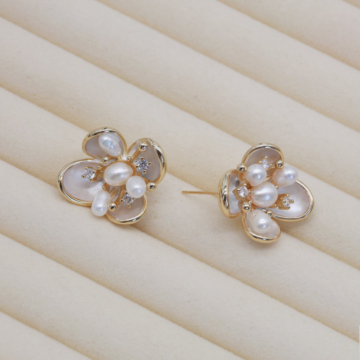 Bloom Pearl Flower Earrings