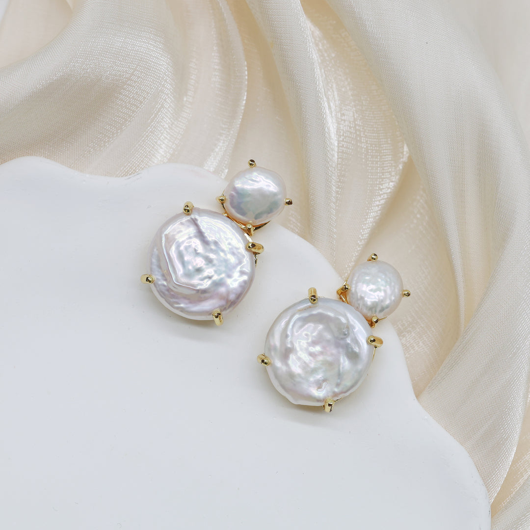 Luna Pearl Duo Earrings
