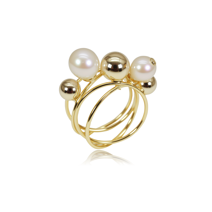 Orbit Pearl Cluster Ring