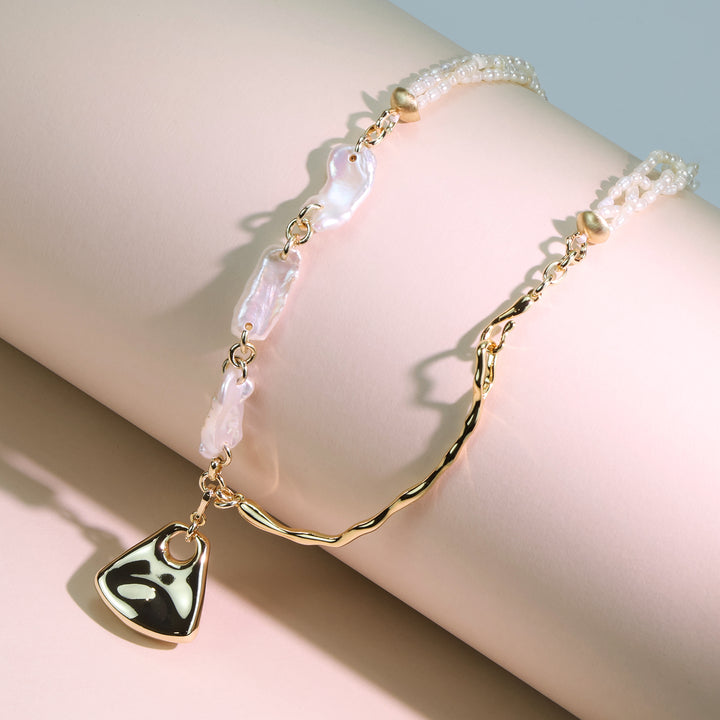 Ocean Pearl Drop Pendant Necklace