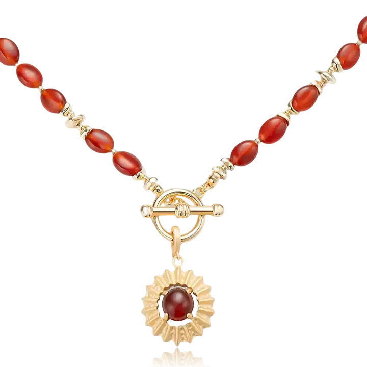 Solar Essence Red Agate Necklace
