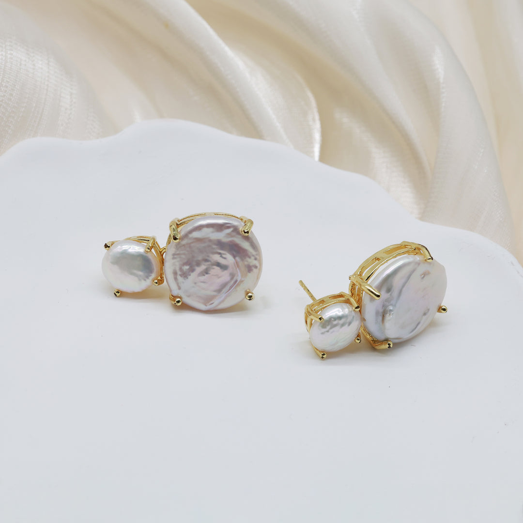 Luna Pearl Duo Earrings