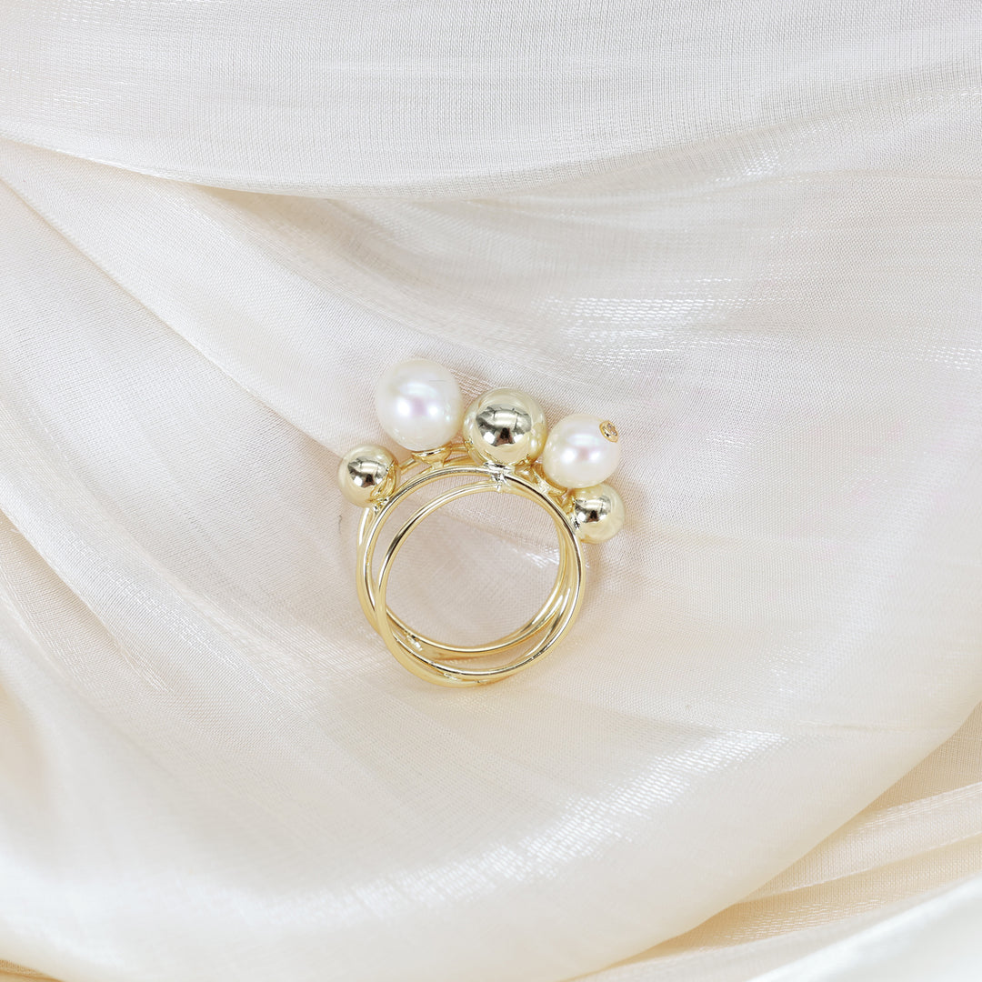 Orbit Pearl Cluster Ring