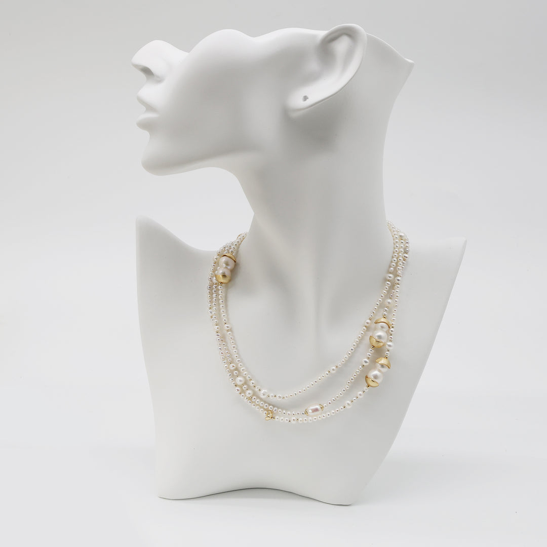 Aurelia Double Strand Pearl Necklace