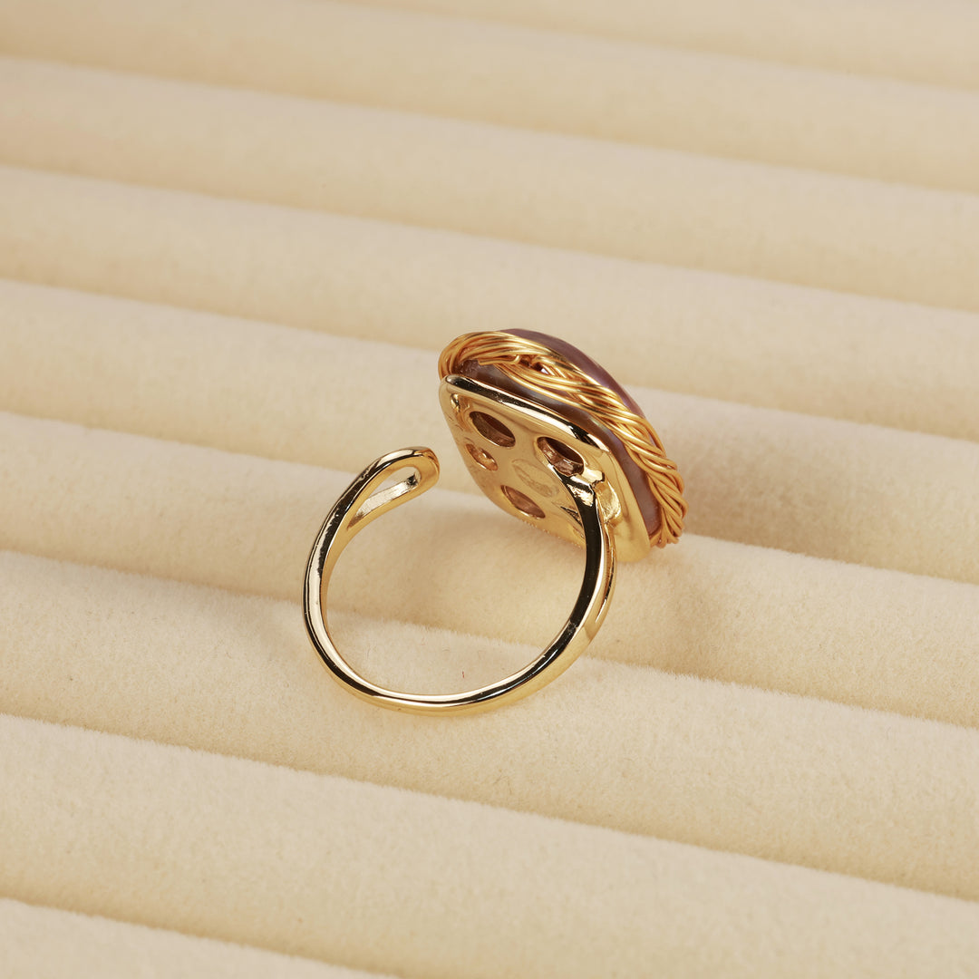 Honey Muse Pearl Statement Ring