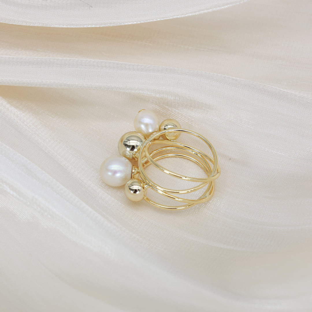 Orbit Pearl Cluster Ring