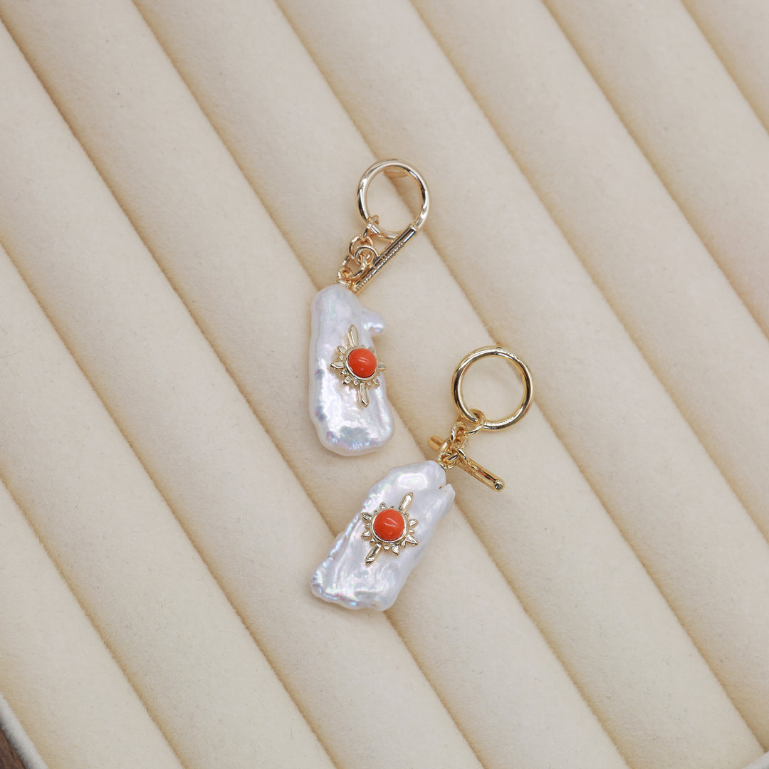 Solar Pearl Drop Earrings