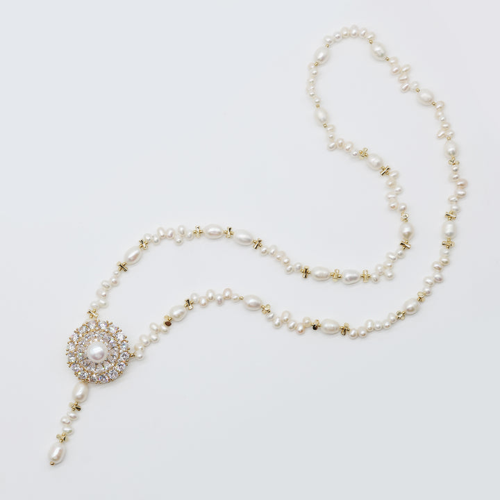 Étoile Royale Pearl Lariat Necklace
