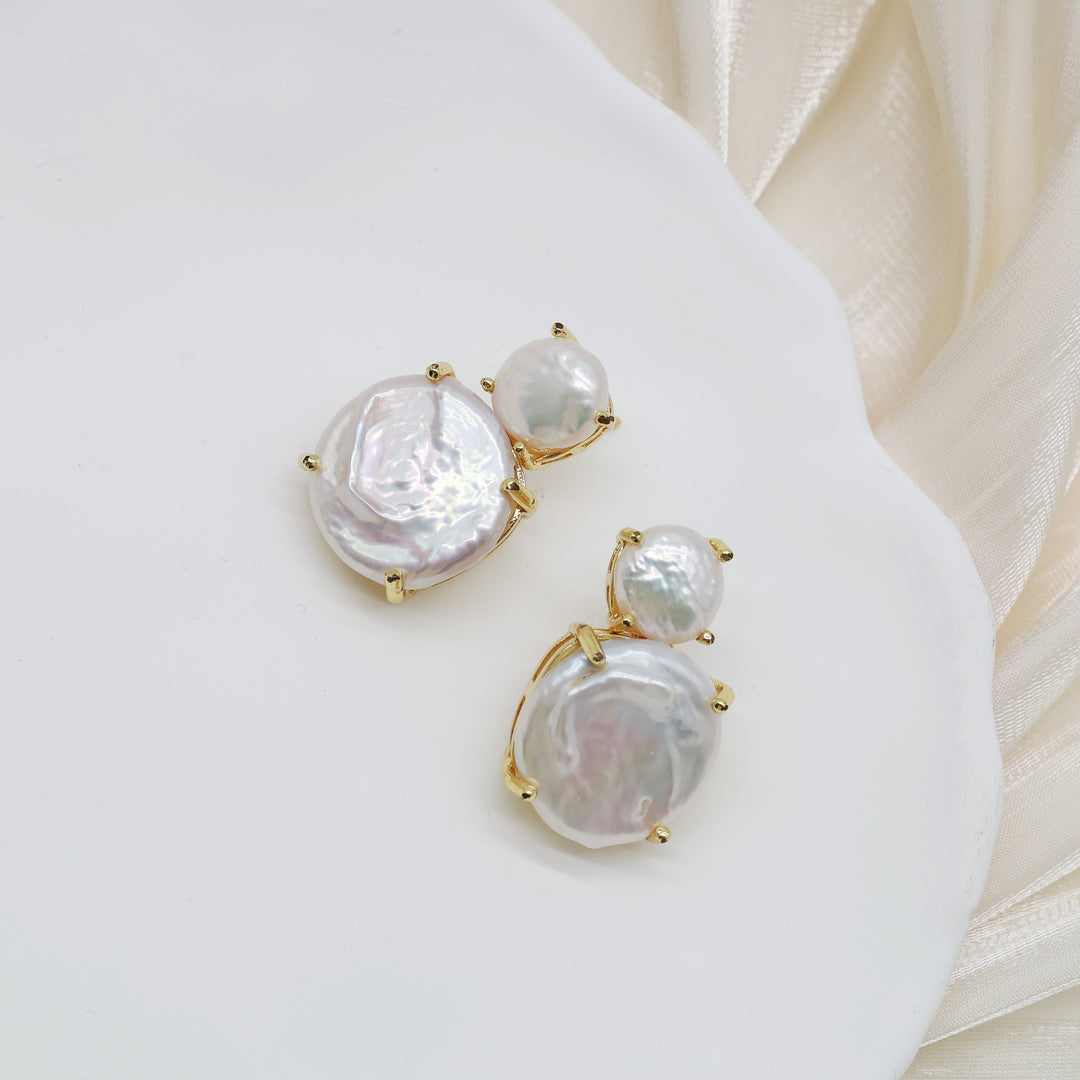 Luna Pearl Duo Earrings