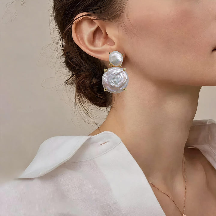 Luna Pearl Duo Earrings
