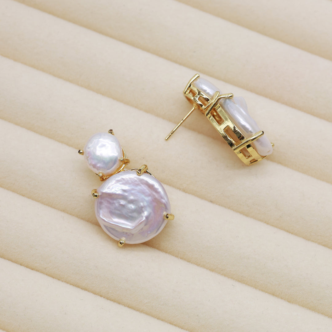 Luna Pearl Duo Earrings