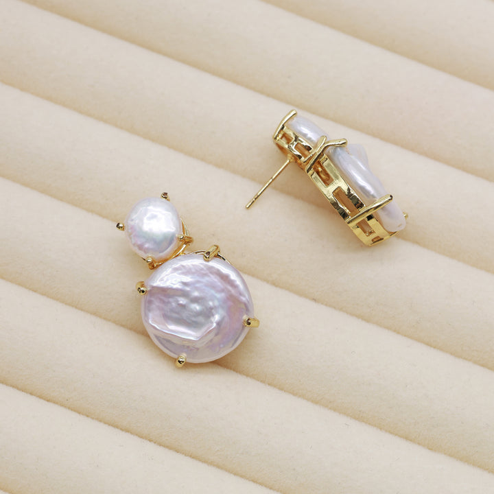 Luna Pearl Duo Earrings