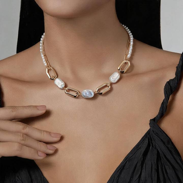 Aurielle Pearl Link Necklace